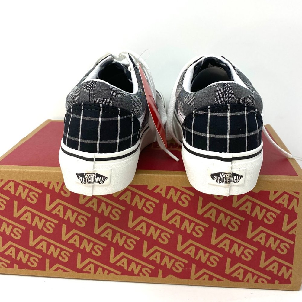 VANS Old Skool Platform Woven Check Black Gray Shoes Women's Size VN0A3B3U1AW - Picture 7 of 10